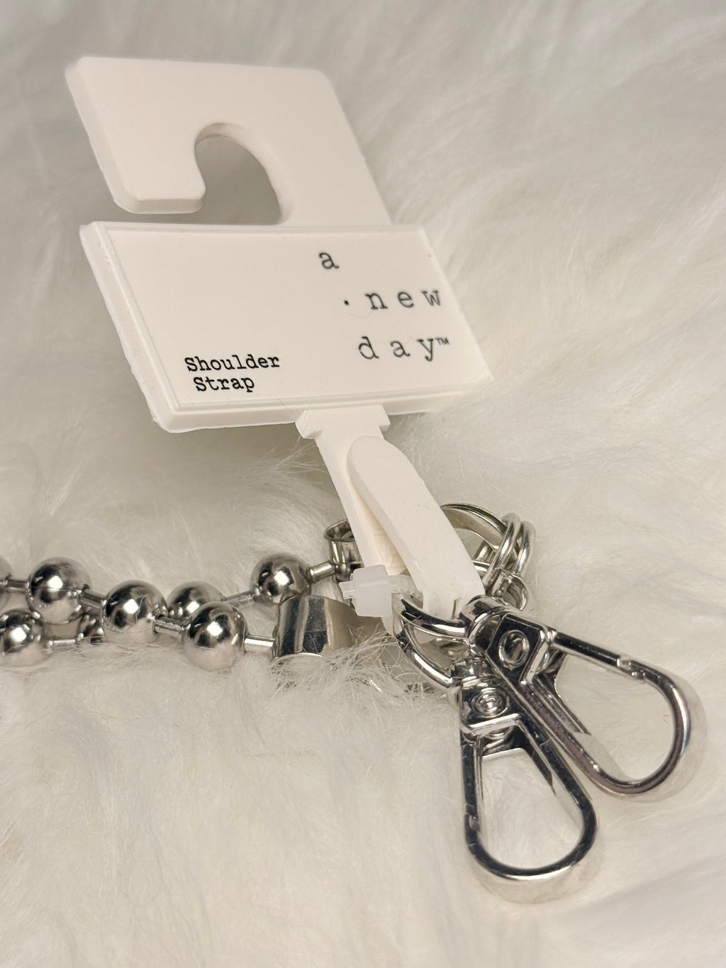 Silver Beaded Shoulder Bag Strap