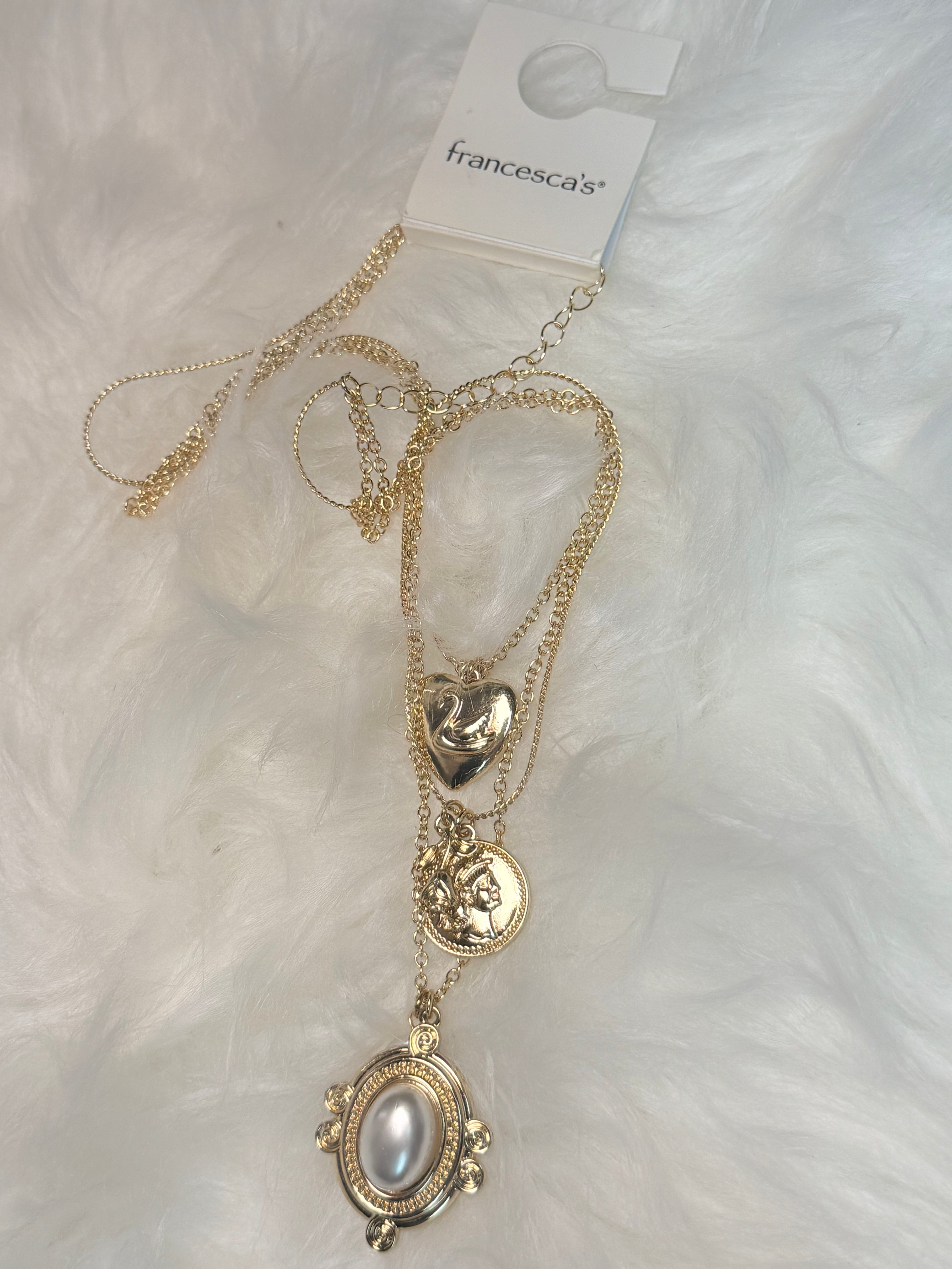 Vintage-Inspired Layered Charm Necklace