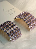 Blush Crystal Statement Stud Earrings