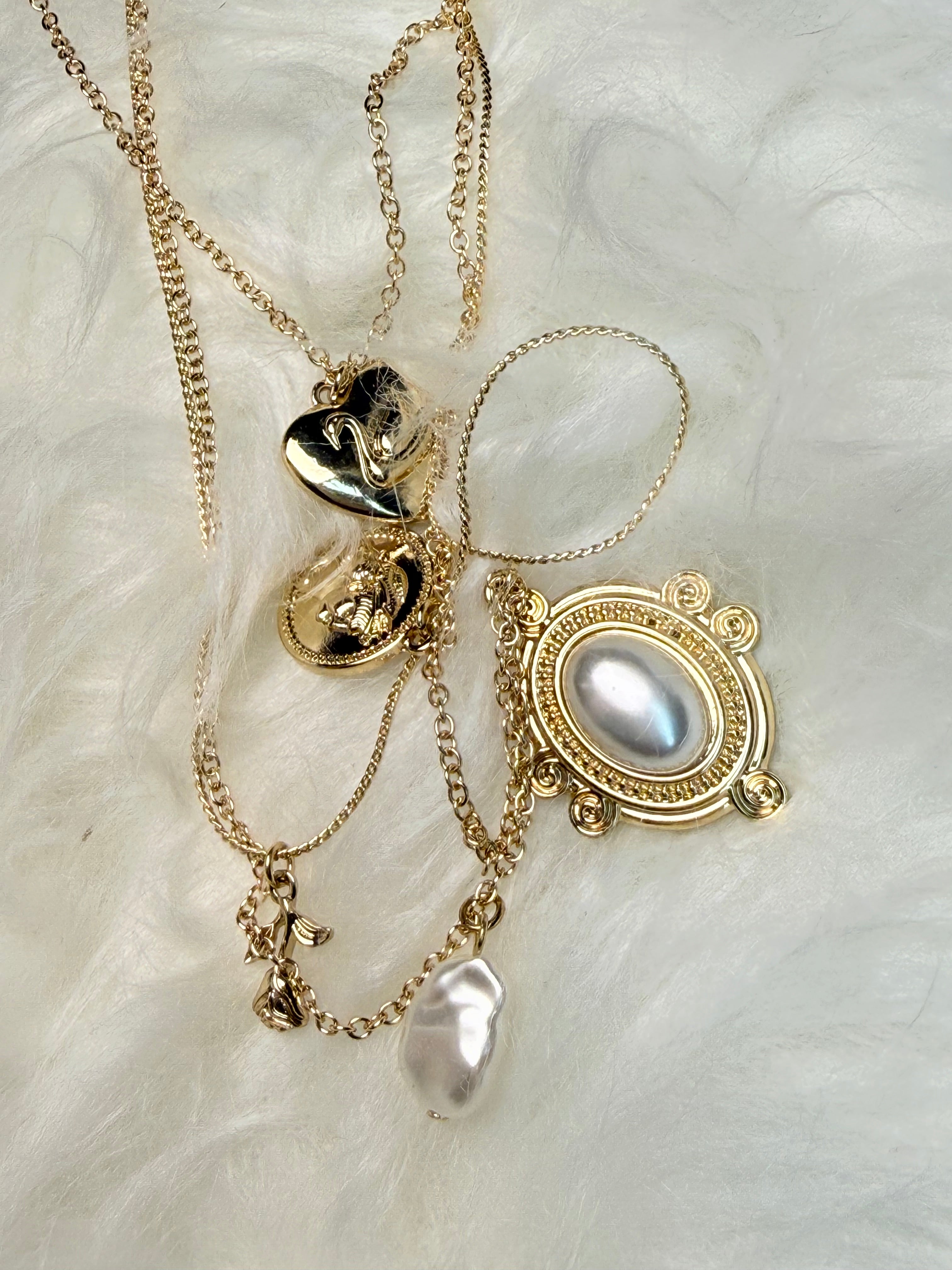 Vintage-Inspired Layered Charm Necklace
