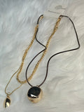 Layered Mixed Chain Gold Pendant Necklace Set