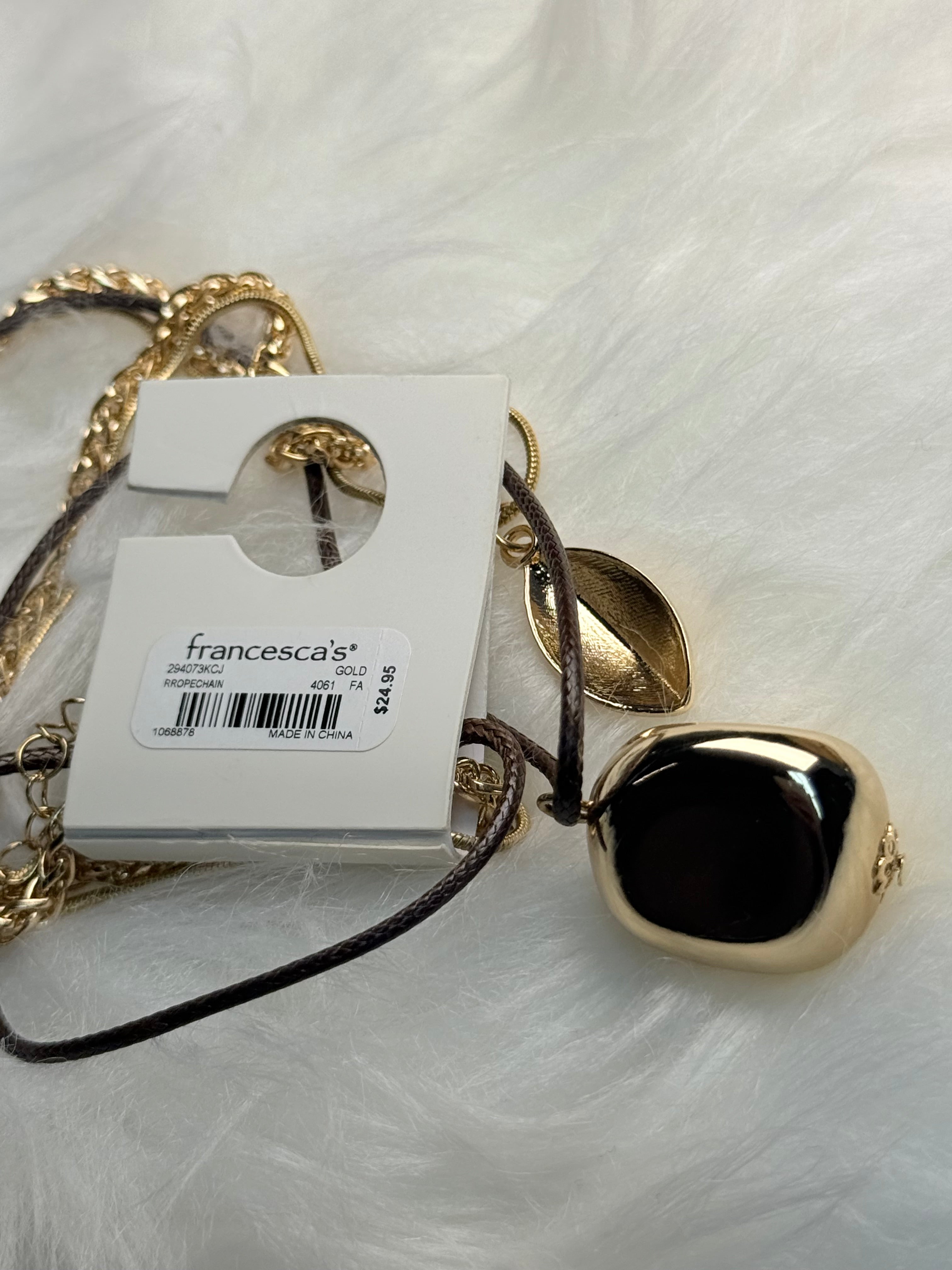 Layered Mixed Chain Gold Pendant Necklace Set