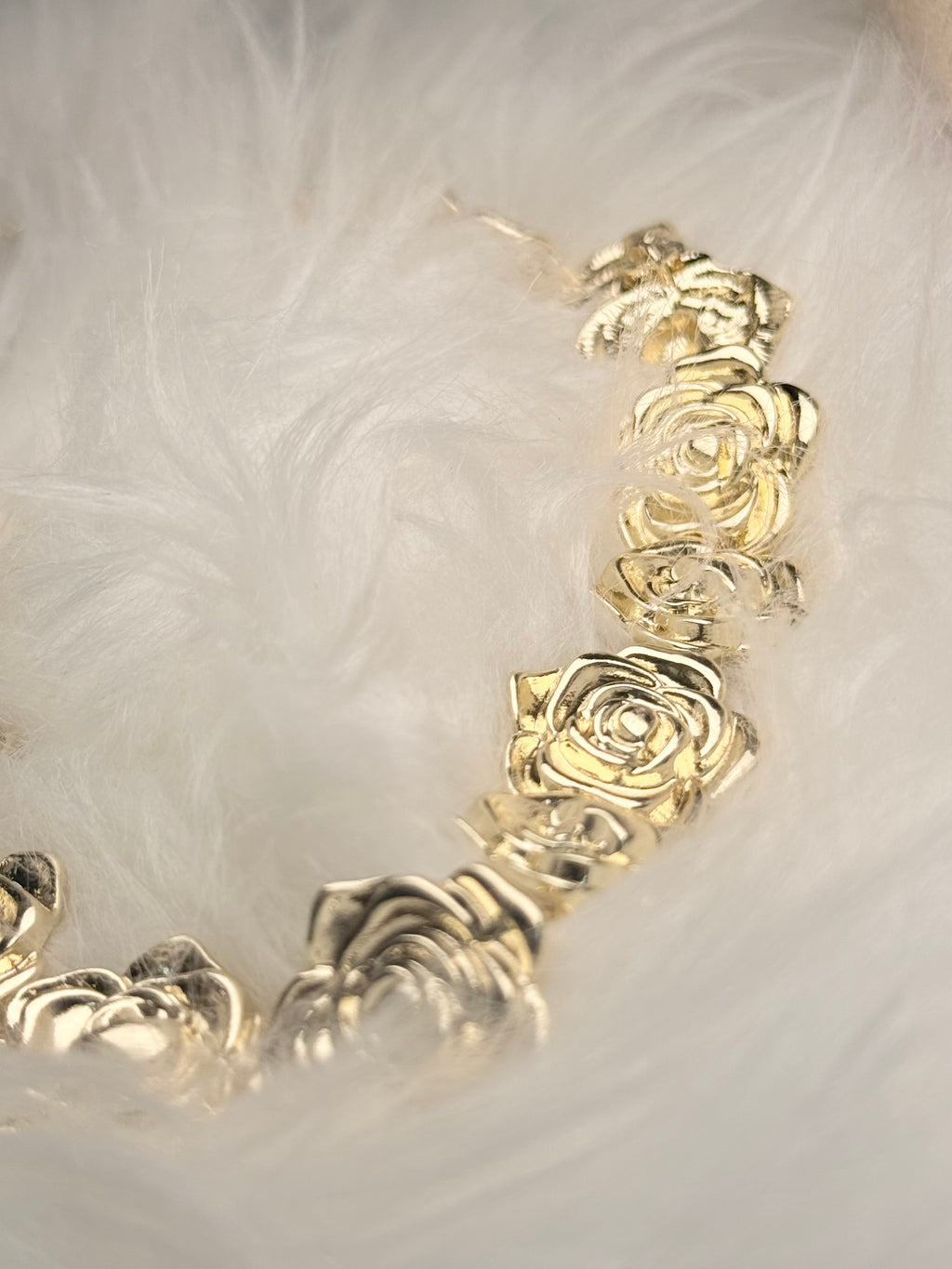 Golden Rose Statement Choker Necklace
