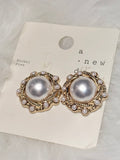Vintage Pearl Statement Stud Earrings