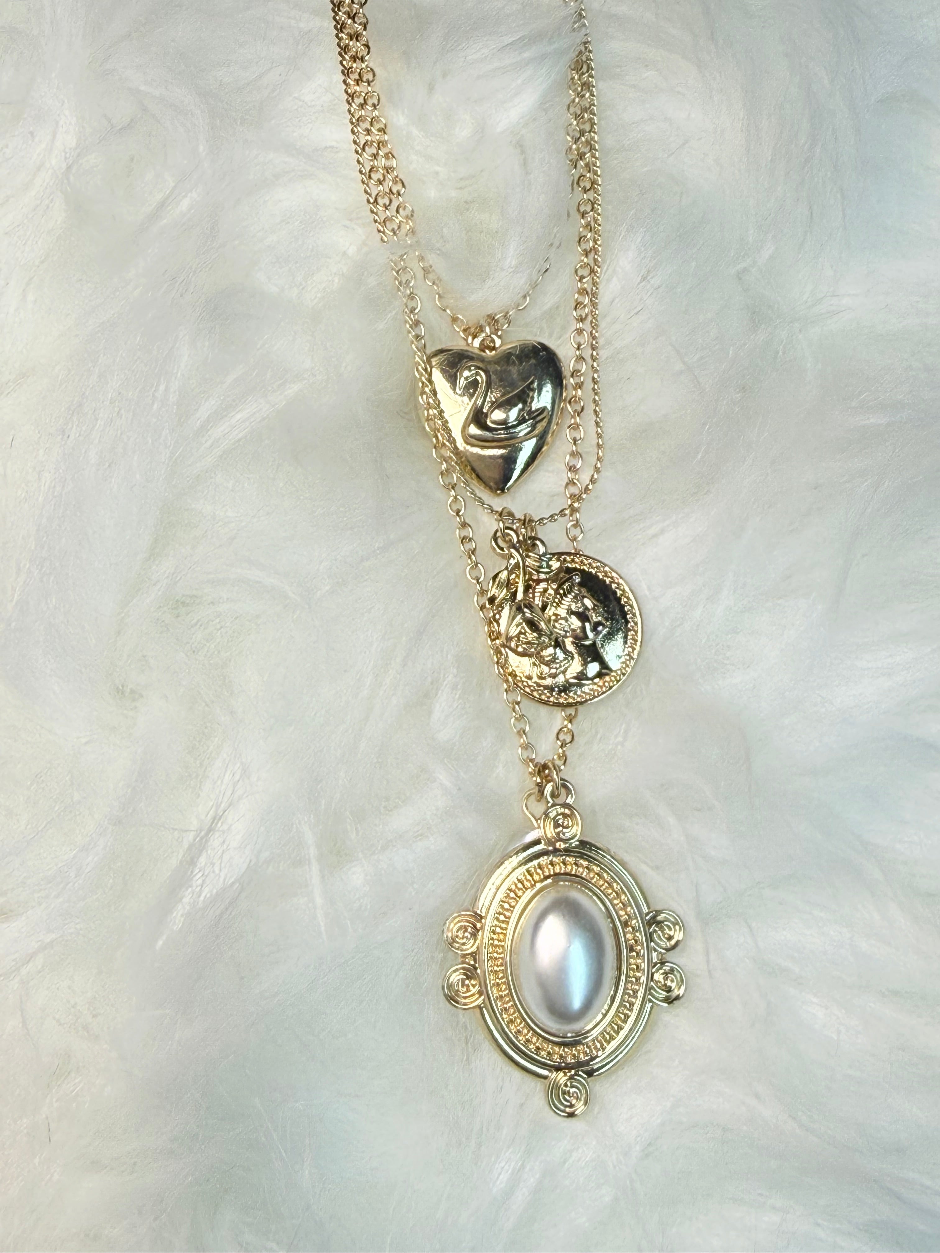 Vintage-Inspired Layered Charm Necklace
